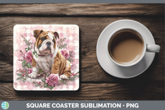 GorgeousDogs 02 Checker Valentine Square Coaster design.