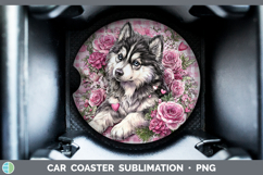 GorgeousDogs 02 Checker Valentine Car Coaster design.