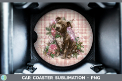 GorgeousDogs 02 Checker Valentine Car Coaster design.