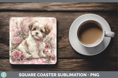 GorgeousDogs 02 Checker Valentine Square Coaster design.