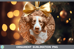 GorgeousDogs 02 Copper Relief Ornament design.