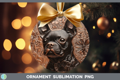 GorgeousDogs 02 Copper Relief Ornament design.