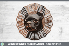 GorgeousDogs 02 Copper Relief Wind Spinner design.