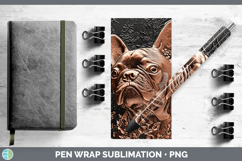 GorgeousDogs 02 Copper Relief Pen Wrap design.
