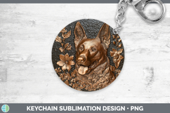 GorgeousDogs 02 Copper Relief Keychain design.