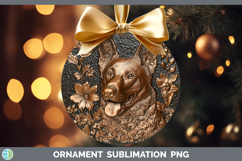 GorgeousDogs 02 Copper Relief Ornament design.