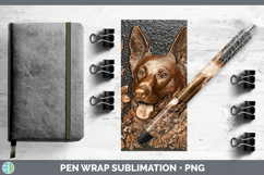 GorgeousDogs 02 Copper Relief Pen Wrap design.