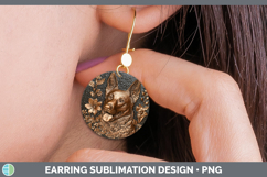 GorgeousDogs 02 Copper Relief Round Earrings design.