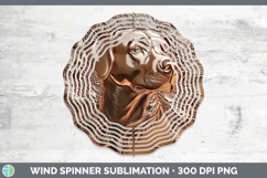 GorgeousDogs 02 Copper Relief Wind Spinner design.