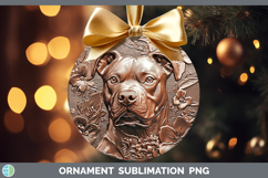 GorgeousDogs 02 Copper Relief Ornament design.