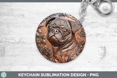 GorgeousDogs 02 Copper Relief Keychain design.