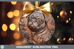 GorgeousDogs 02 Copper Relief Ornament design.