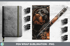 GorgeousDogs 02 Copper Relief Pen Wrap design.