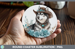 GorgeousDogs 02 Country Western Round Coaster design.