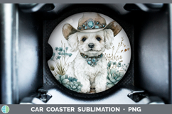 GorgeousDogs 02 Country Western Car Coaster design.