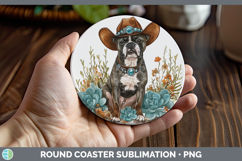 GorgeousDogs 02 Country Western Round Coaster design.