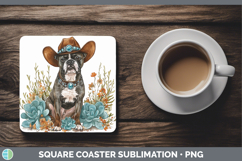 GorgeousDogs 02 Country Western Square Coaster design.