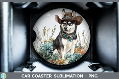GorgeousDogs 02 Country Western Car Coaster design.