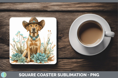 GorgeousDogs 02 Country Western Square Coaster design.