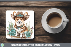 GorgeousDogs 02 Country Western Square Coaster design.