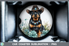 GorgeousDogs 02 Country Western Car Coaster design.