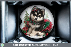 GorgeousDogs 02 Cute Christmas Car Coaster design.