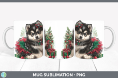 GorgeousDogs 02 Cute Christmas Mug Wrap design.