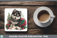 GorgeousDogs 02 Cute Christmas Square Coaster design.