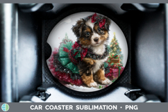 GorgeousDogs 02 Cute Christmas Car Coaster design.