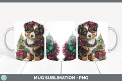 GorgeousDogs 02 Cute Christmas Mug Wrap design.