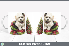 GorgeousDogs 02 Cute Christmas Mug Wrap design.