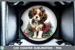 GorgeousDogs 02 Cute Christmas Car Coaster design.