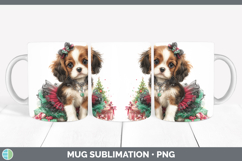 GorgeousDogs 02 Cute Christmas Mug Wrap design.