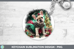 GorgeousDogs 02 Cute Christmas Keychain design.