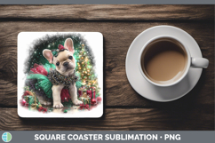 GorgeousDogs 02 Cute Christmas Square Coaster design.