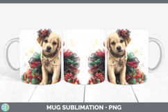 GorgeousDogs 02 Cute Christmas Mug Wrap design.