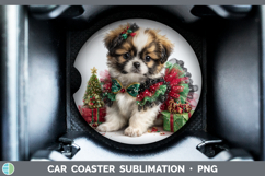 GorgeousDogs 02 Cute Christmas Car Coaster design.