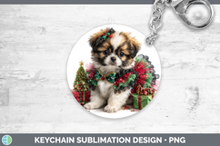 GorgeousDogs 02 Cute Christmas Keychain design.