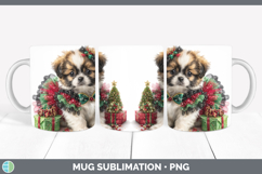 GorgeousDogs 02 Cute Christmas Mug Wrap design.