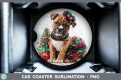 GorgeousDogs 02 Cute Christmas Car Coaster design.