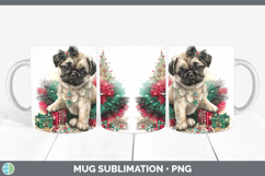 GorgeousDogs 02 Cute Christmas Mug Wrap design.