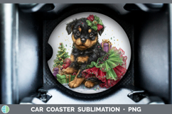 GorgeousDogs 02 Cute Christmas Car Coaster design.