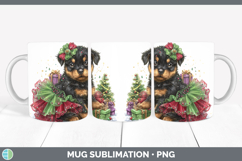 GorgeousDogs 02 Cute Christmas Mug Wrap design.