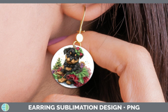 GorgeousDogs 02 Cute Christmas Round Earrings design.