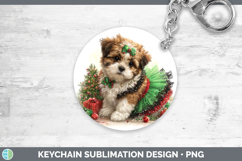 GorgeousDogs 02 Cute Christmas Keychain design.