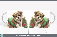 GorgeousDogs 02 Cute Christmas Mug Wrap design.