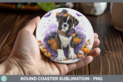 GorgeousDogs 02 Halloween Round Coaster design.