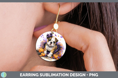 GorgeousDogs 02 Halloween Round Earrings design.