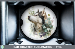 GorgeousDogs 02 Lavender and Eucalyptus Car Coaster design.