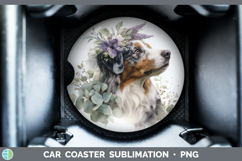 GorgeousDogs 02 Lavender and Eucalyptus Car Coaster design.